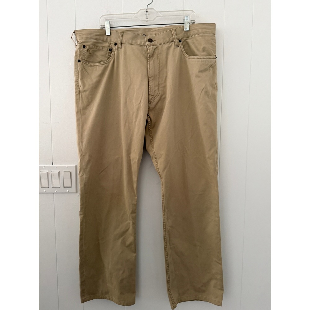 Polo Ralph Lauren Mens Khaki Chino Pants 40x32 Cotton Twill Straight Leg Tan